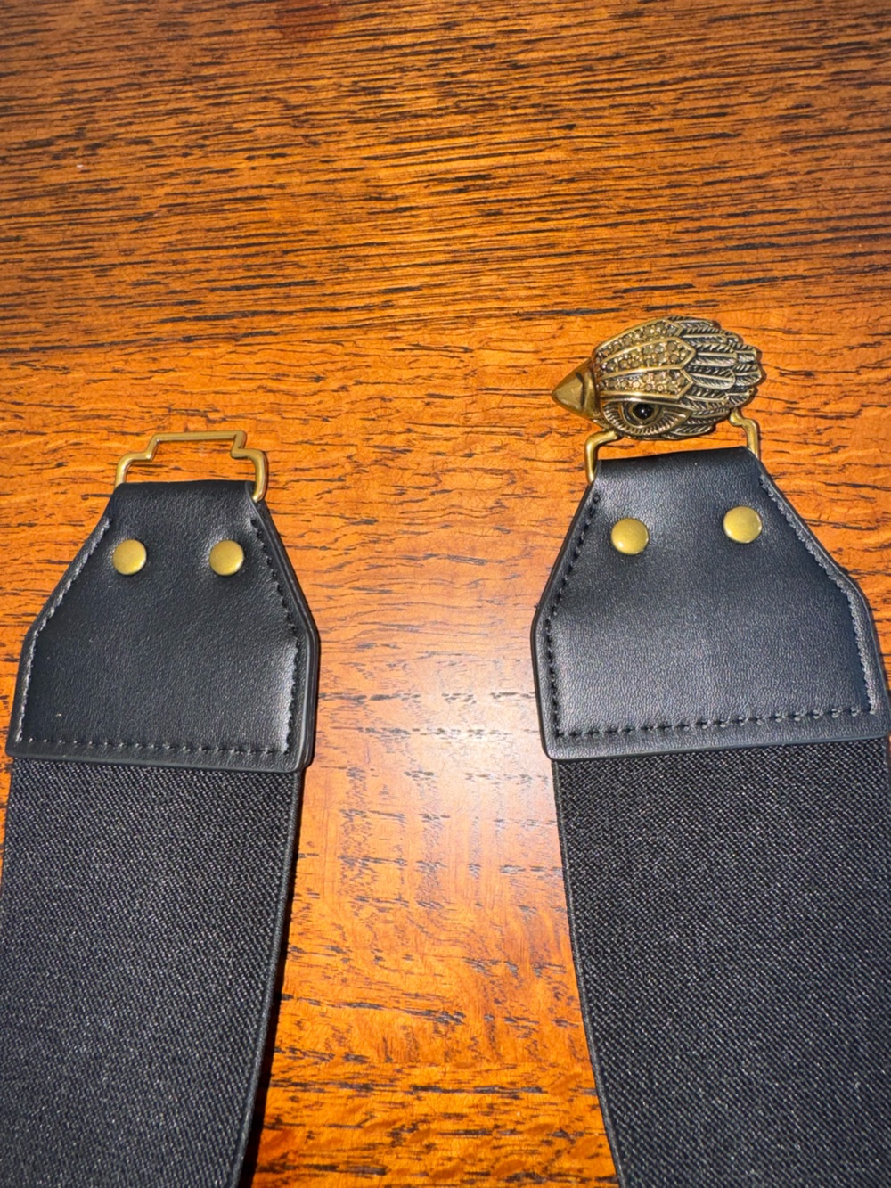 NWOT Kurt Geiger London Signature Eagle Head Elastic Stretch Belt - Picture 3 of 6